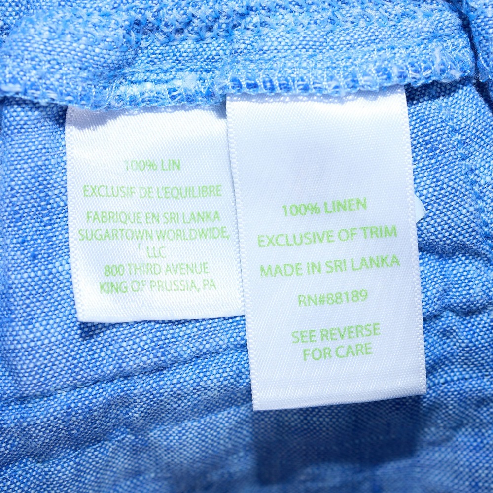 Lilly Pulitzer Deri Linen Palazzo Pants Beckon Blue Small NWT 010259 - Picture 11 of 13